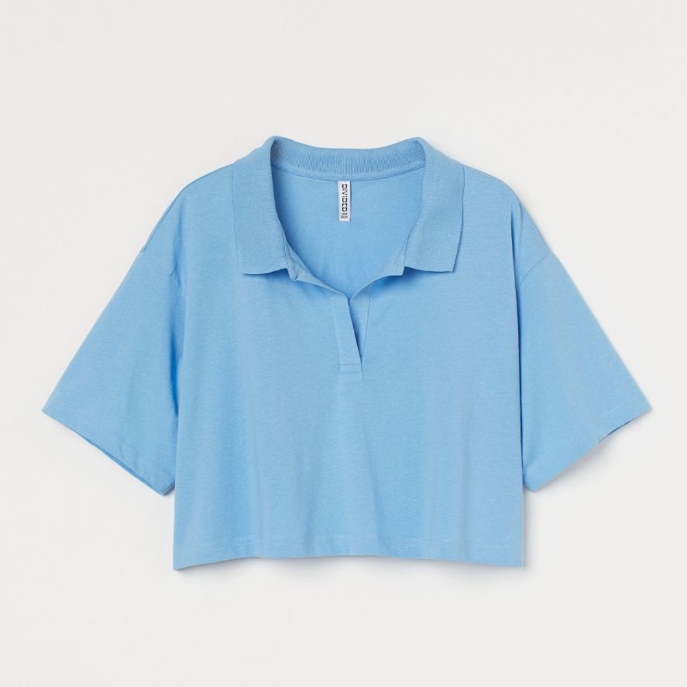 H&M | Cropped Collar Detail T-shirt